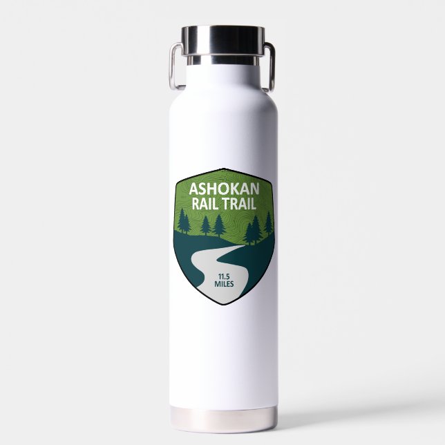 Ashokan Rail Trail New York Water Bottle (Front)