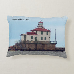 Ashtabula Harbour Light accent pillow