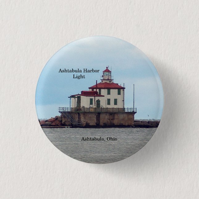 Ashtabula Harbour Light button (Front)