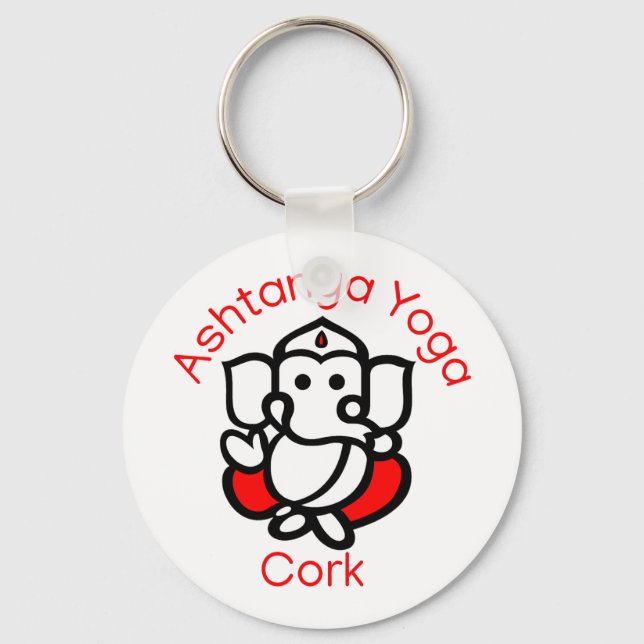 Ashtanga Yoga Cork Key Chain (Front)