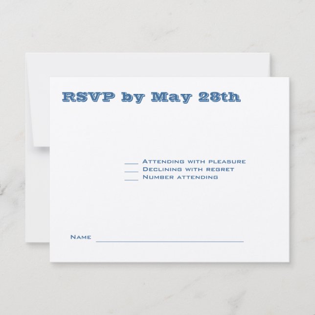 Ashton Bar Mitzvah Wedding RSVP 369 Card (Front)