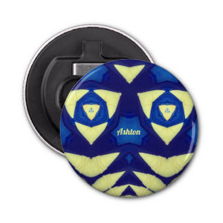 ASHTON ~ Blue Cream 3D Pattern ~ Bottle Opener