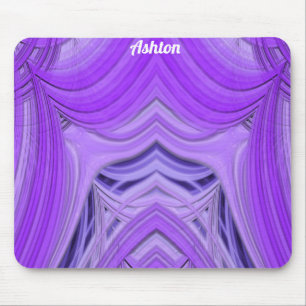 ASHTON ~ Blue Lavender and Purple Design Mouse Pad