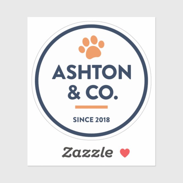 Ashton & Co. K9 Academy 2c Paw Dark Sticker (Sheet)