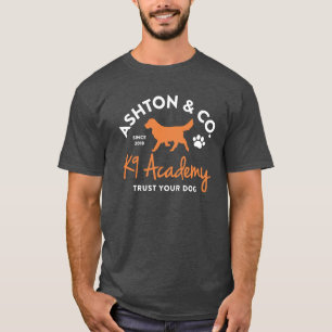 Ashton & Co. K9 Academy Two-Colour Logo Charcoal T-Shirt