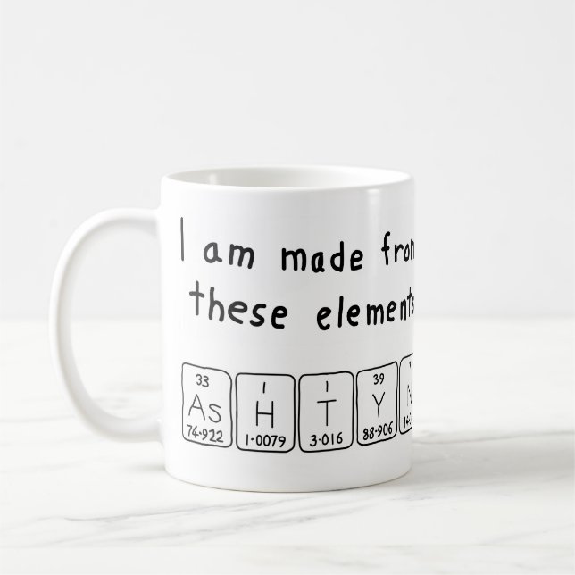 Ashtyn periodic table name mug (Left)