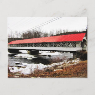 Ashuelot Covered Bridge in Winter Postcard
