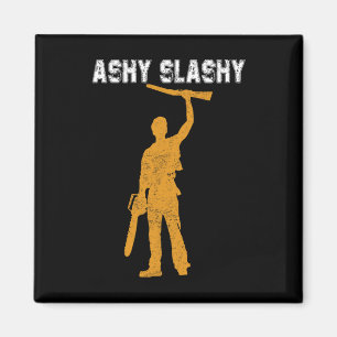 Ashy Slashy Graphic Halloween Awesome Apparel Horr Magnet