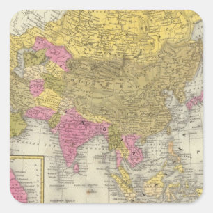 Asia 20 square sticker