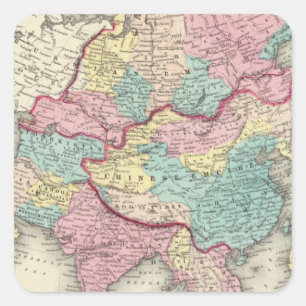 Asia 24 square sticker