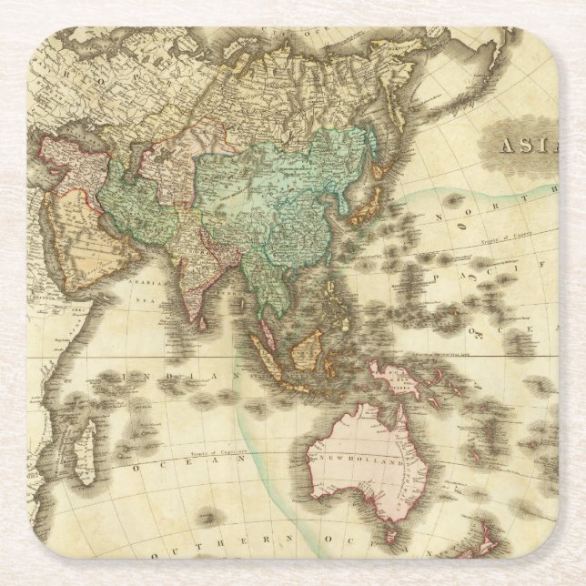 Asia 32 square paper coaster (Front)