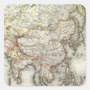 Asia 45 square sticker