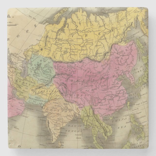 Asia 8 stone coaster (Front)