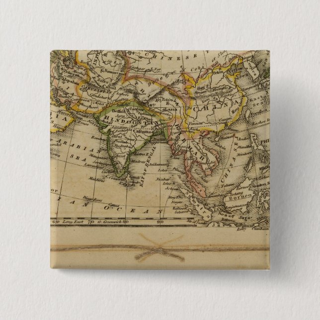 Asia, Africa 15 Cm Square Badge (Front)