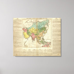 Asia and Empire of Genghis Kahn Canvas Print