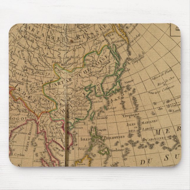 Asia Atlas Map Mouse Pad (Front)