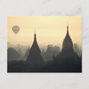 Asia, Burma, (Myanmar), Pagan (Bagan) Hot Air Postcard
