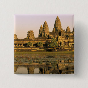 Asia, Cambodia, Siem Reap. Angkor Wat. 15 Cm Square Badge