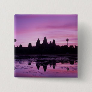 Asia, Cambodia, Siem Reap, Angkor Wat (b. 12th 2 15 Cm Square Badge