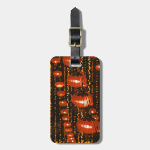 Asia, China, Beijing. Red Chinese lanterns, Luggage Tag