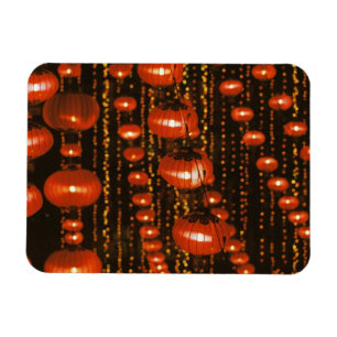 Asia, China, Beijing. Red Chinese lanterns, Magnet