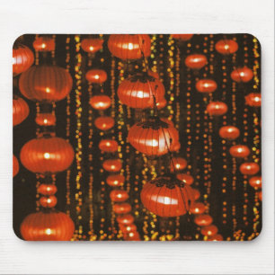 Asia, China, Beijing. Red Chinese lanterns, Mouse Pad