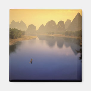 Asia, China, Guangxi Province, Yangshuo. Lone Magnet