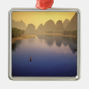 Asia, China, Guangxi Province, Yangshuo. Lone Metal Tree Decoration