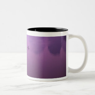 Asia, China, Guanxi, Yangshou. Fishermen on raft Two-Tone Coffee Mug