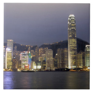 Asia, China, Hong Kong, city skyline and 2 Tile