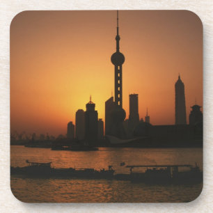 ASIA, China, Shanghai View of Oriental Pearl TV Coaster