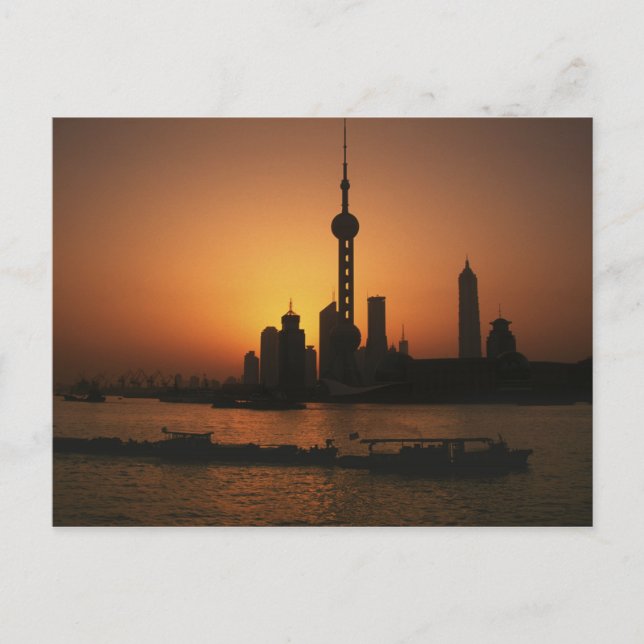 ASIA, China, Shanghai View of Oriental Pearl TV Postcard (Front)