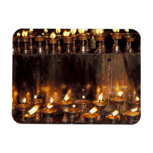 Asia, China, Tibet, Lhasa. Prayer flames, Magnet