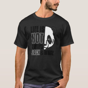 Asia Cute Love Panda Pun Bear Black White 2 T-Shirt