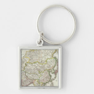 Asia Engraved Map Key Ring