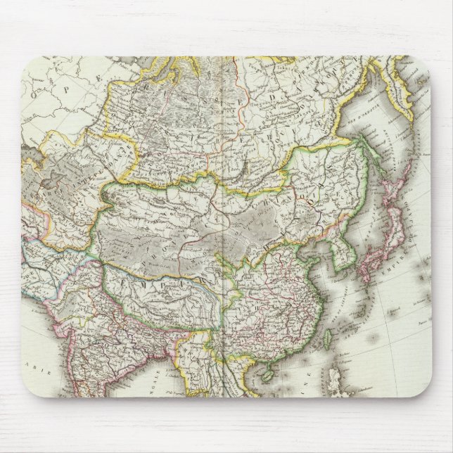 Asia Engraved Map Mouse Pad (Front)
