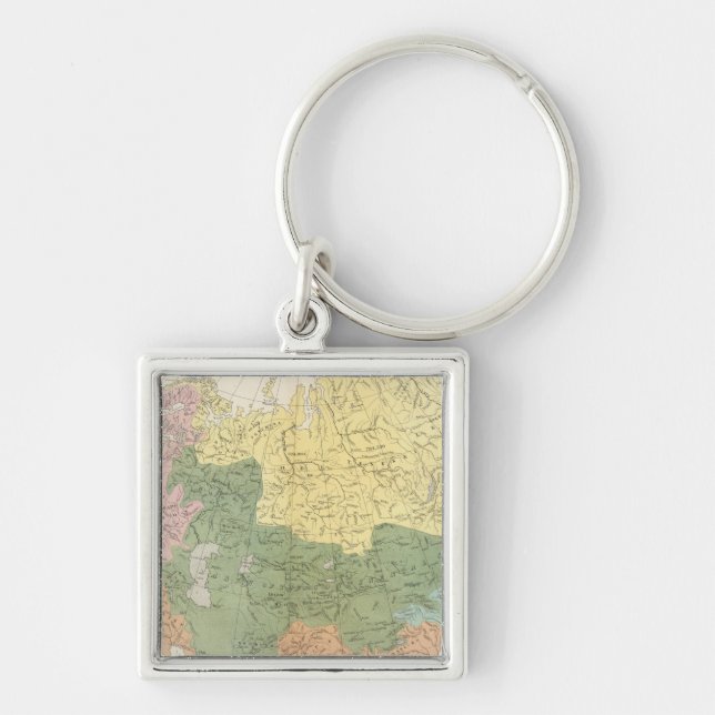 Asia, Europe river systems Key Ring (Front)