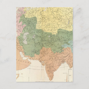 Asia, Europe river systems Postcard