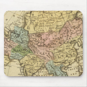 Asia Hand Coloured Atlas Map Mouse Pad