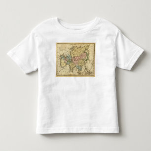Asia Hand Coloured Atlas Map Toddler T-Shirt