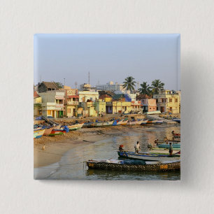 Asia, India, Tamil Nadu, Kanniyakumari 15 Cm Square Badge