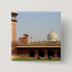 Asia, India, Uttar Pradesh, Agra. The Taj 6 15 Cm Square Badge