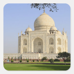 Asia, India, Uttar Pradesh, Agra. The Taj 7 Square Sticker