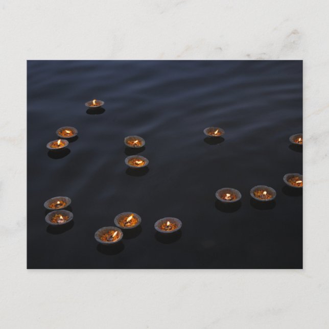 Asia, India, Varanasi Region. Offerings in the Postcard (Front)