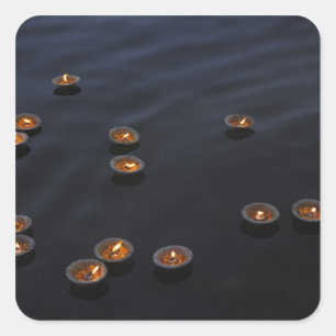Asia, India, Varanasi Region. Offerings in the Square Sticker