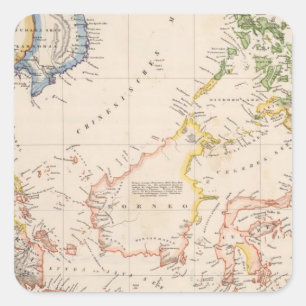 Asia, Indonesia, Philippines, East Indies Square Sticker