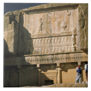 Asia, Iran, Persepolis.Tomb of Darius the Great. Tile