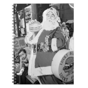 Asia, Japan, Hakodate. Santa Claus in Japan Spiral Notebook