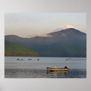 Asia, Japan, Hakone. Early morning views of Mt. Poster