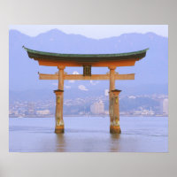 Asia, Japan, Hiroshima Mivaiima. Torii Gate